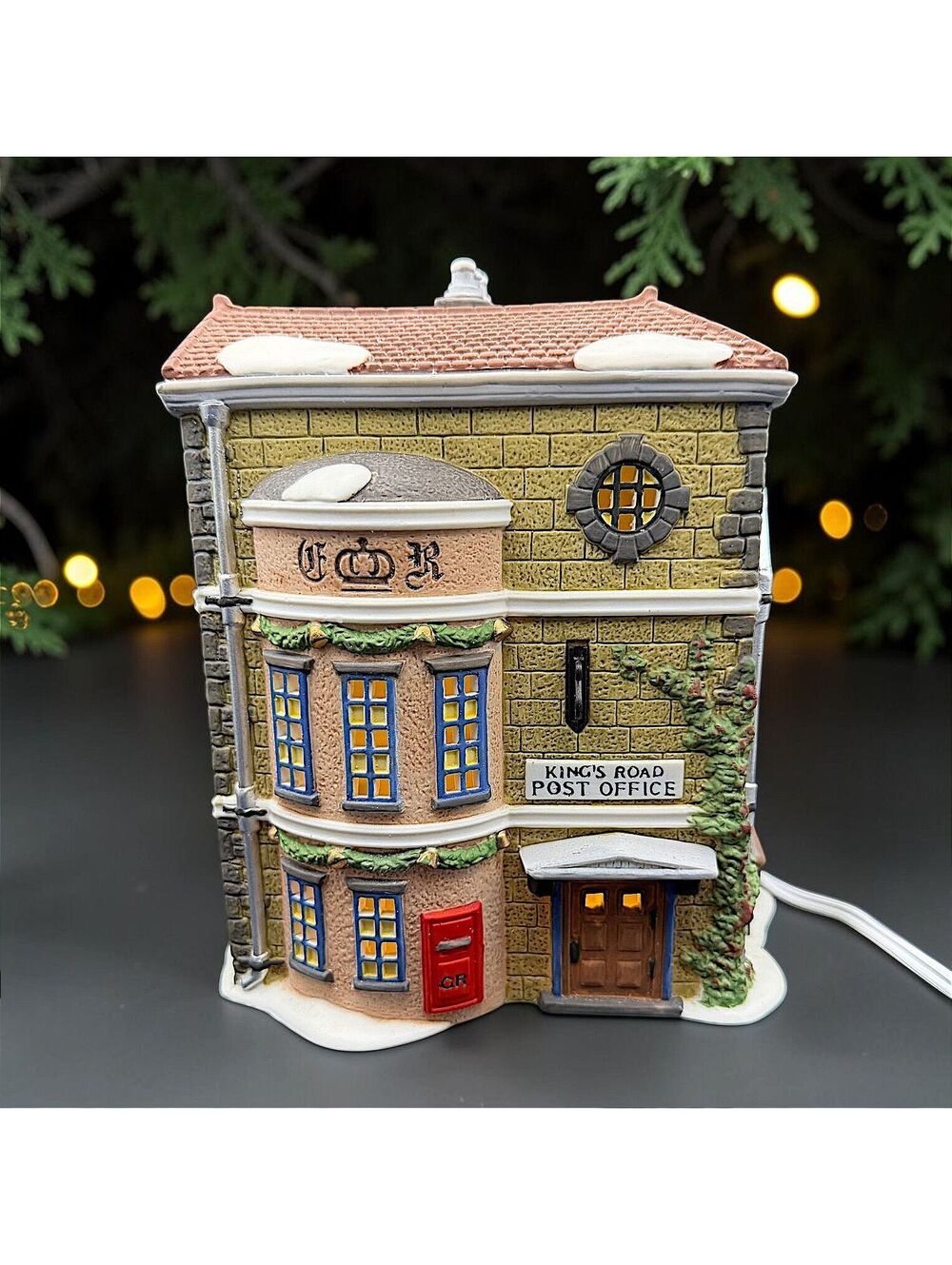 Vtg. Department 56 Dickens Village King's Road Post Office #5801-7 Lighted W Box